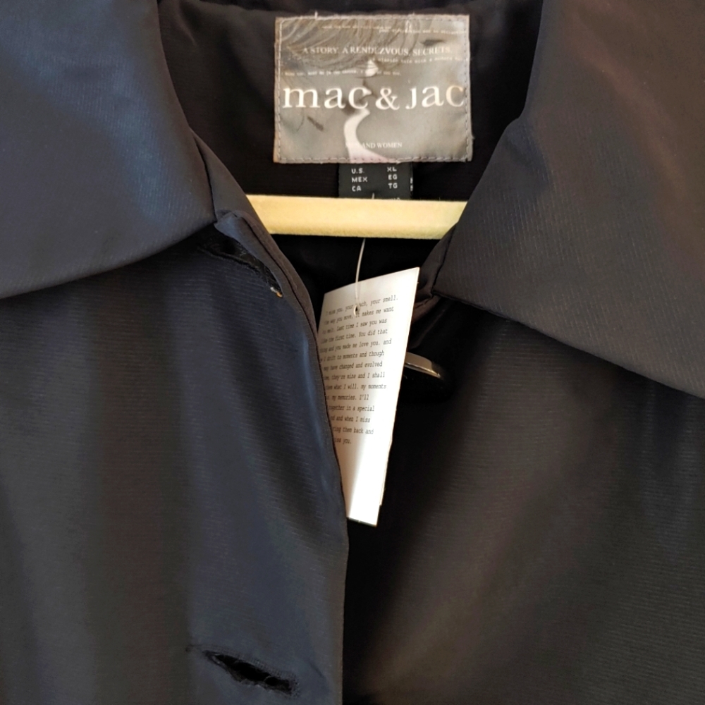 Mac & Jac black satin jacket